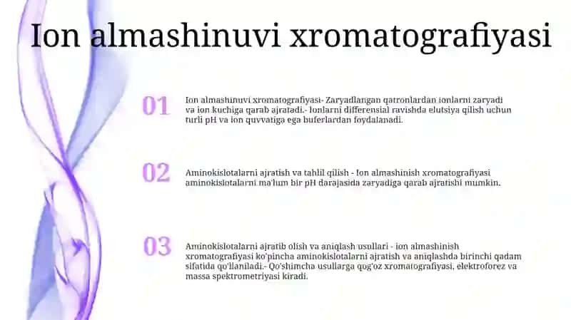 Aminokislotalarni Ajratib Olish VaAniqlashUsullari 2