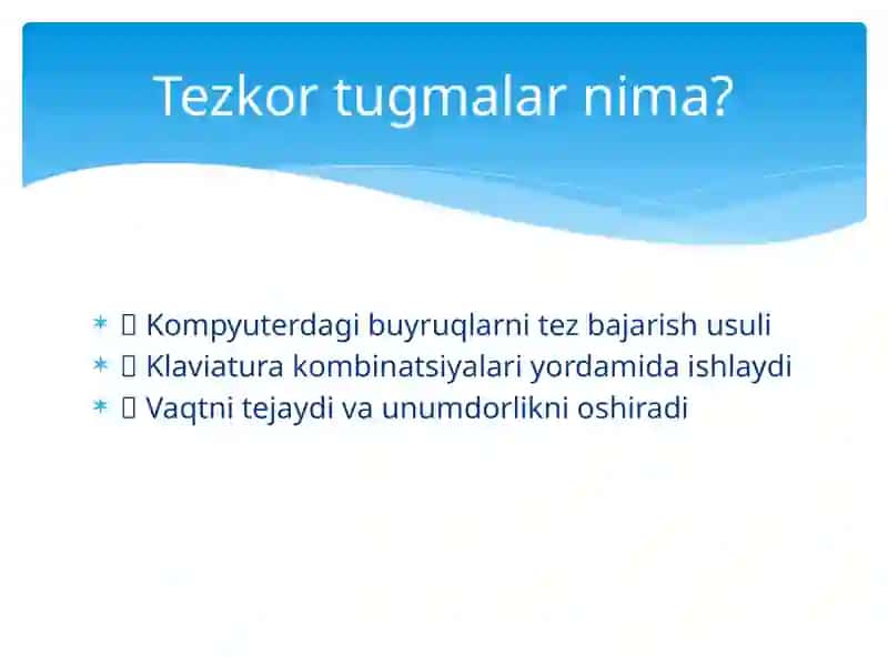Klaviatura va Tezkor Tugmalar 2