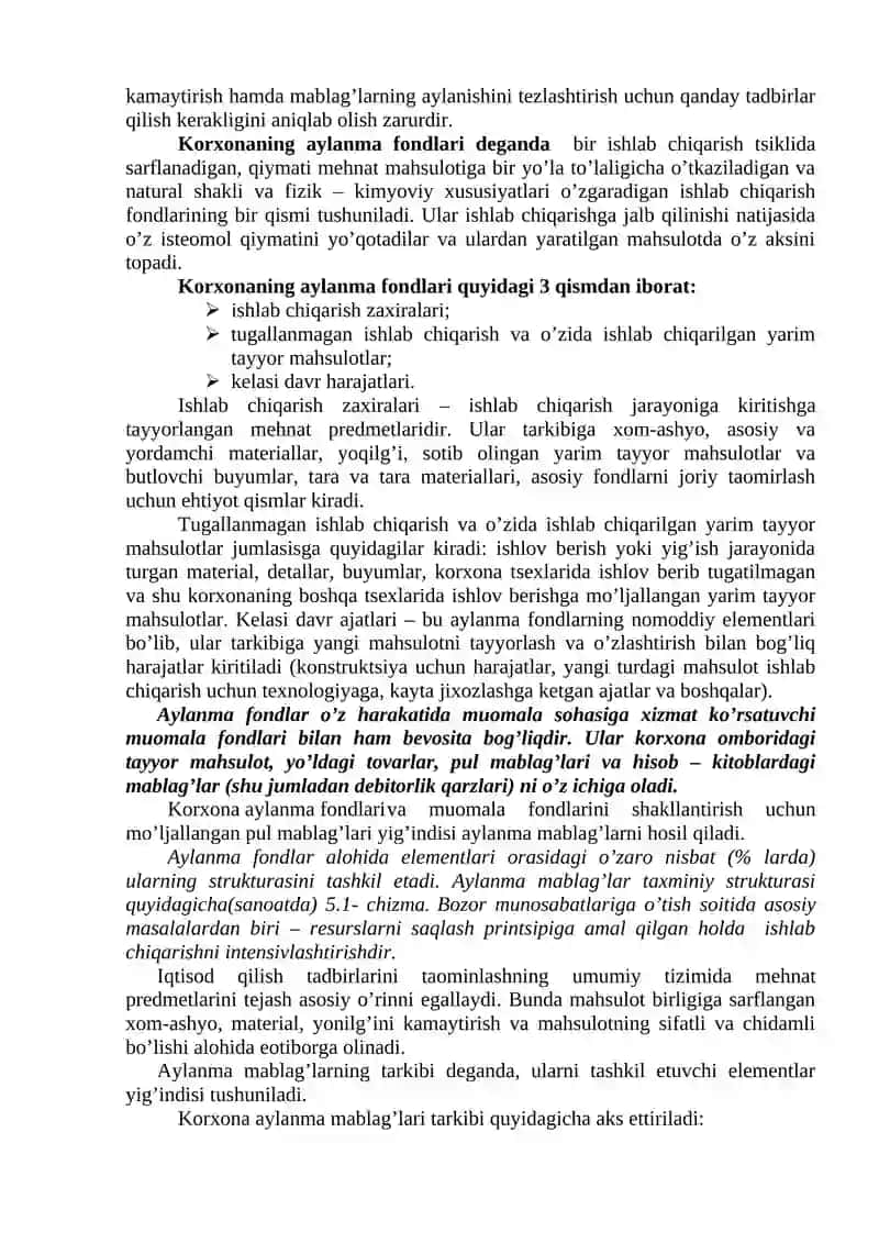 Aylanma mablag’lardan foydalanish 2