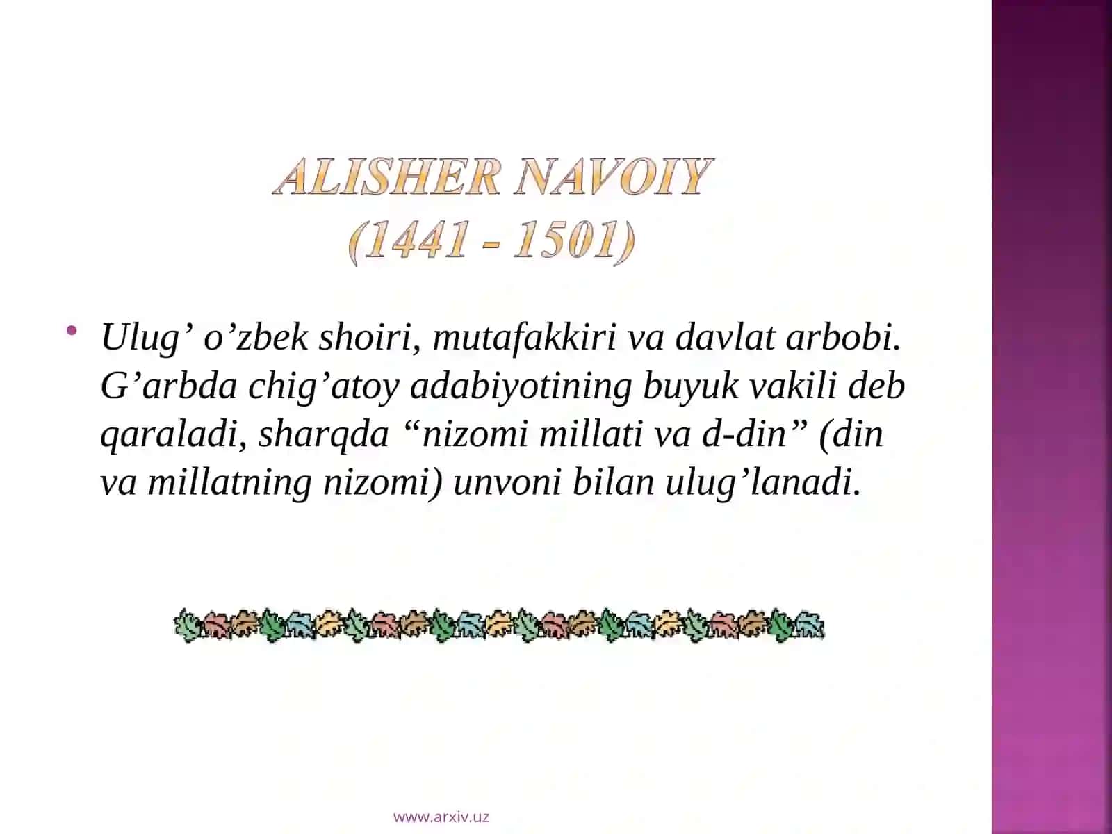 Navoiy ijodi 2
