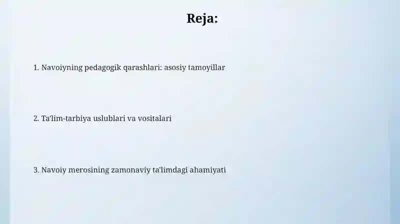 Navoiyning pedagogik qarashlari 2