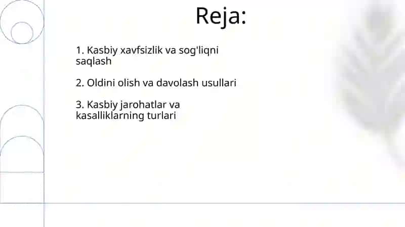 Jarohatlanish va kasbiy kasalliklar 2