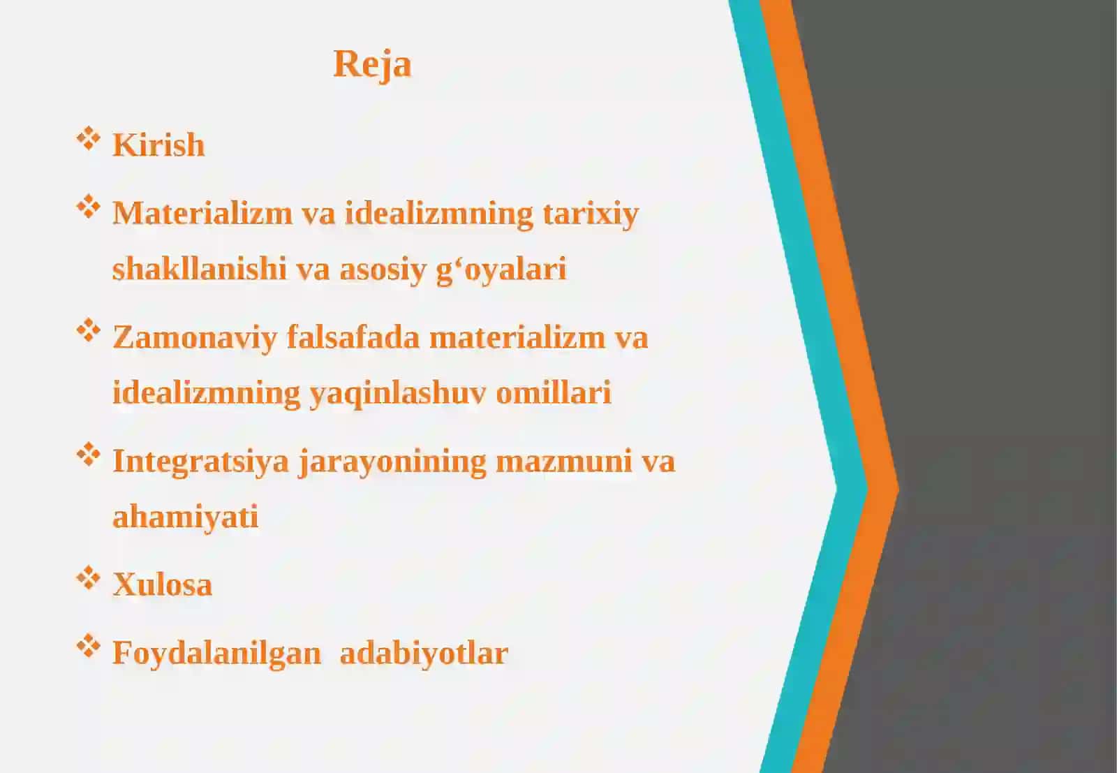 Zamonaviy falsafa: Materializm va idealizmning integratsiya jarayoni 2