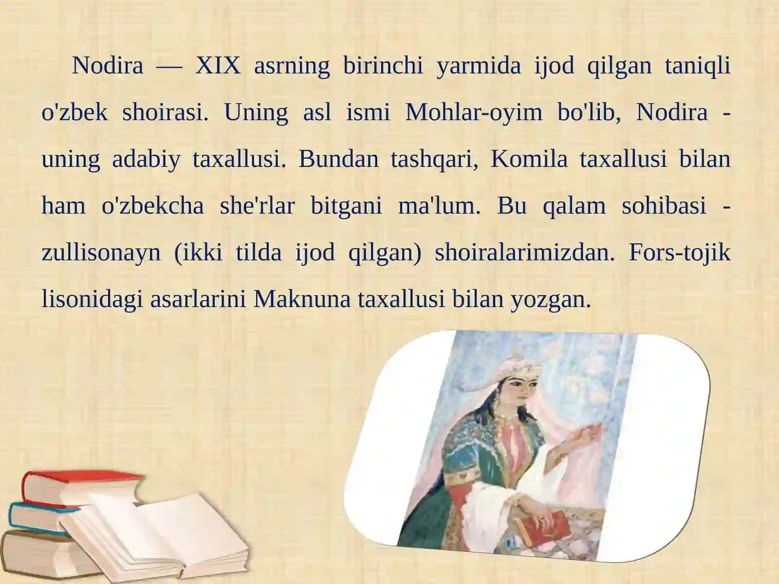 8-sinf Nodira hayoti va ijodi 2
