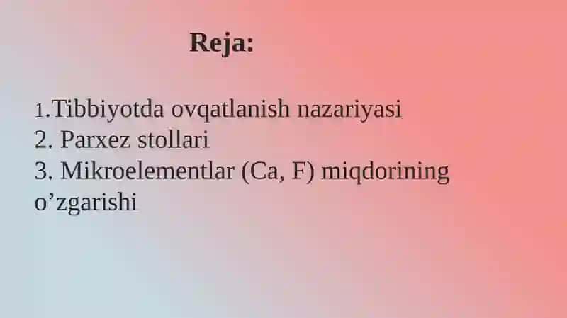 Metabolizm haqida tushuncha 2