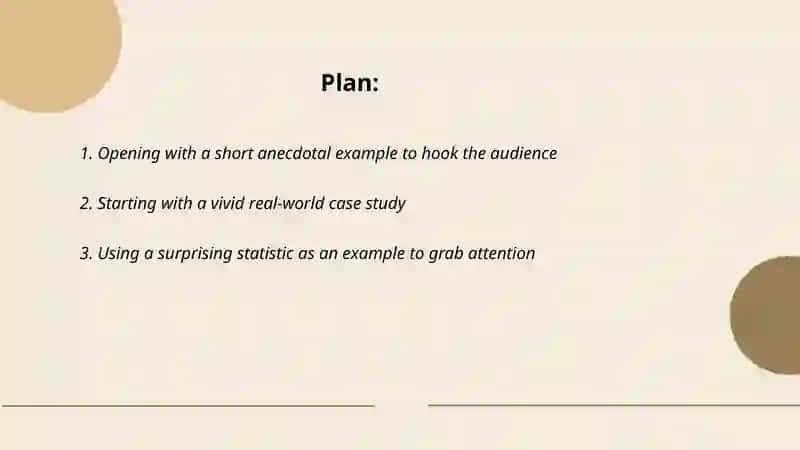 Techniques of introducing a presentation working with examples 2