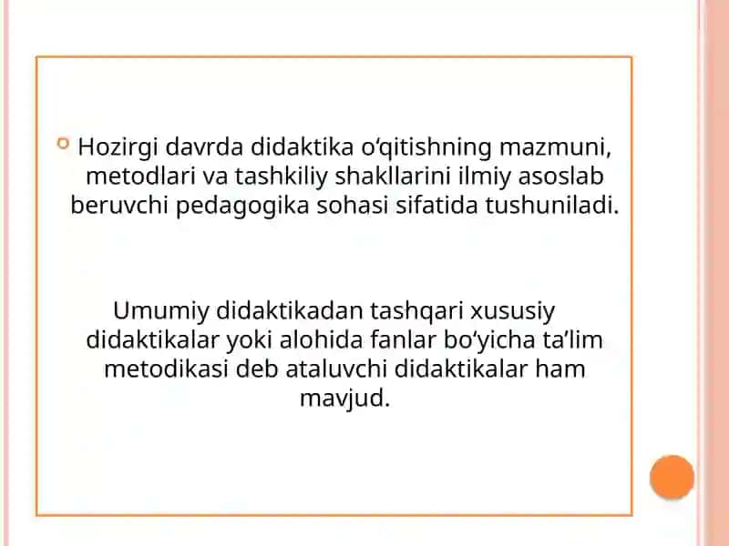 Didaktika – Ta’lim Nazariyasi Sifatida 2