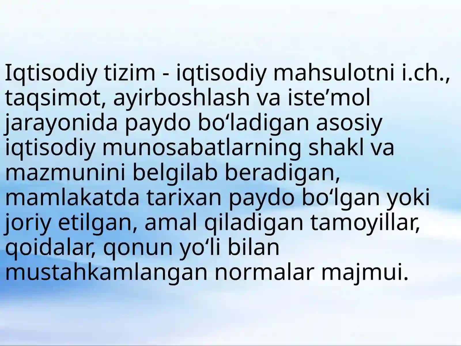 Iqtisodiy tizimlar va ularning turli modellari 2