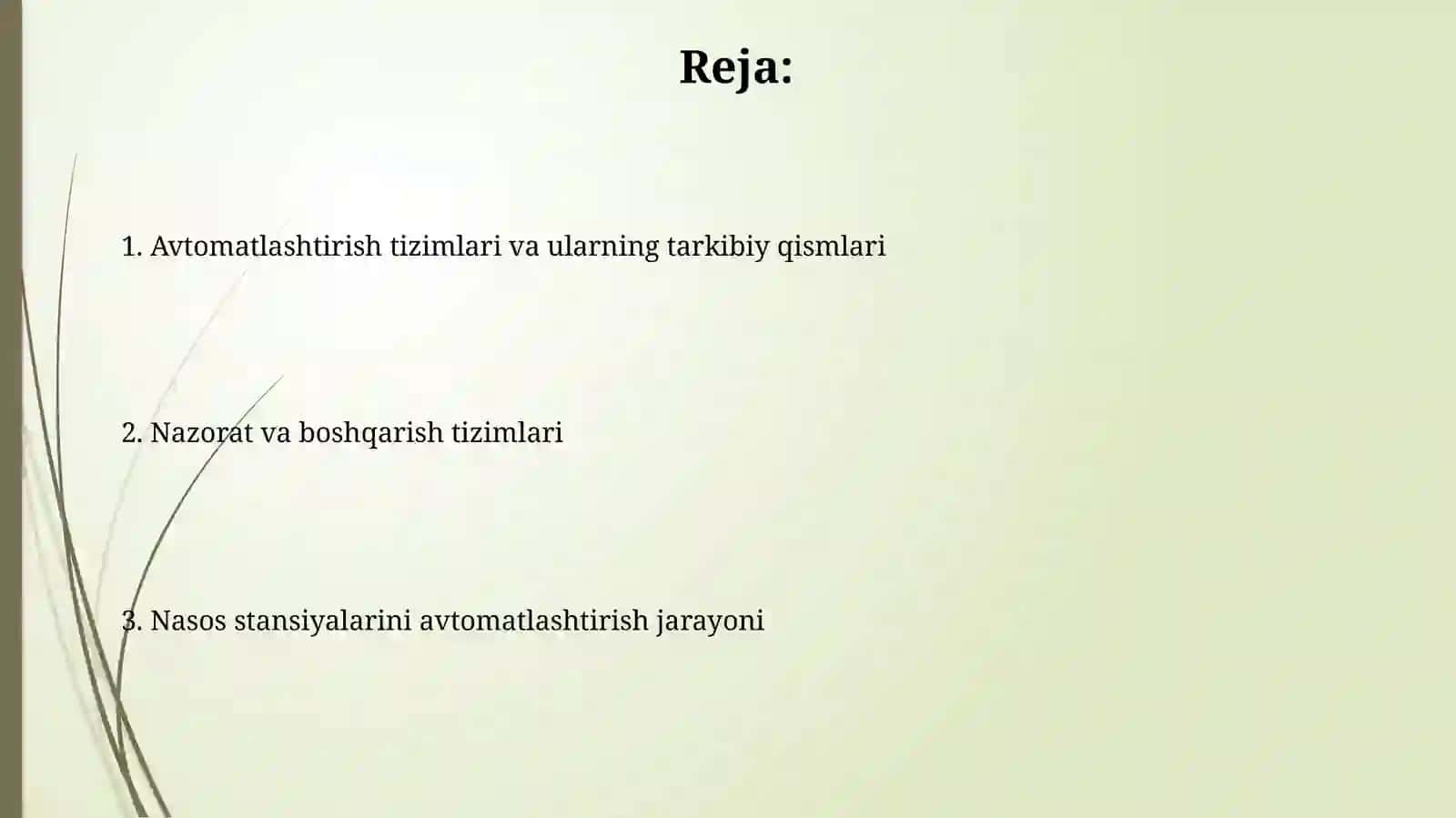 Nasos stansiyalarini avtomatlashtirish tartibi 2