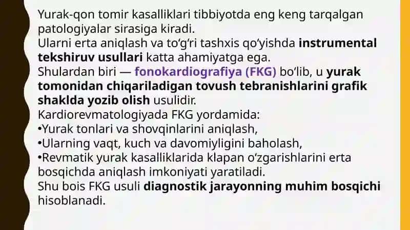 FKG – Kardiorevmatologiyada tekshirish usullari 2
