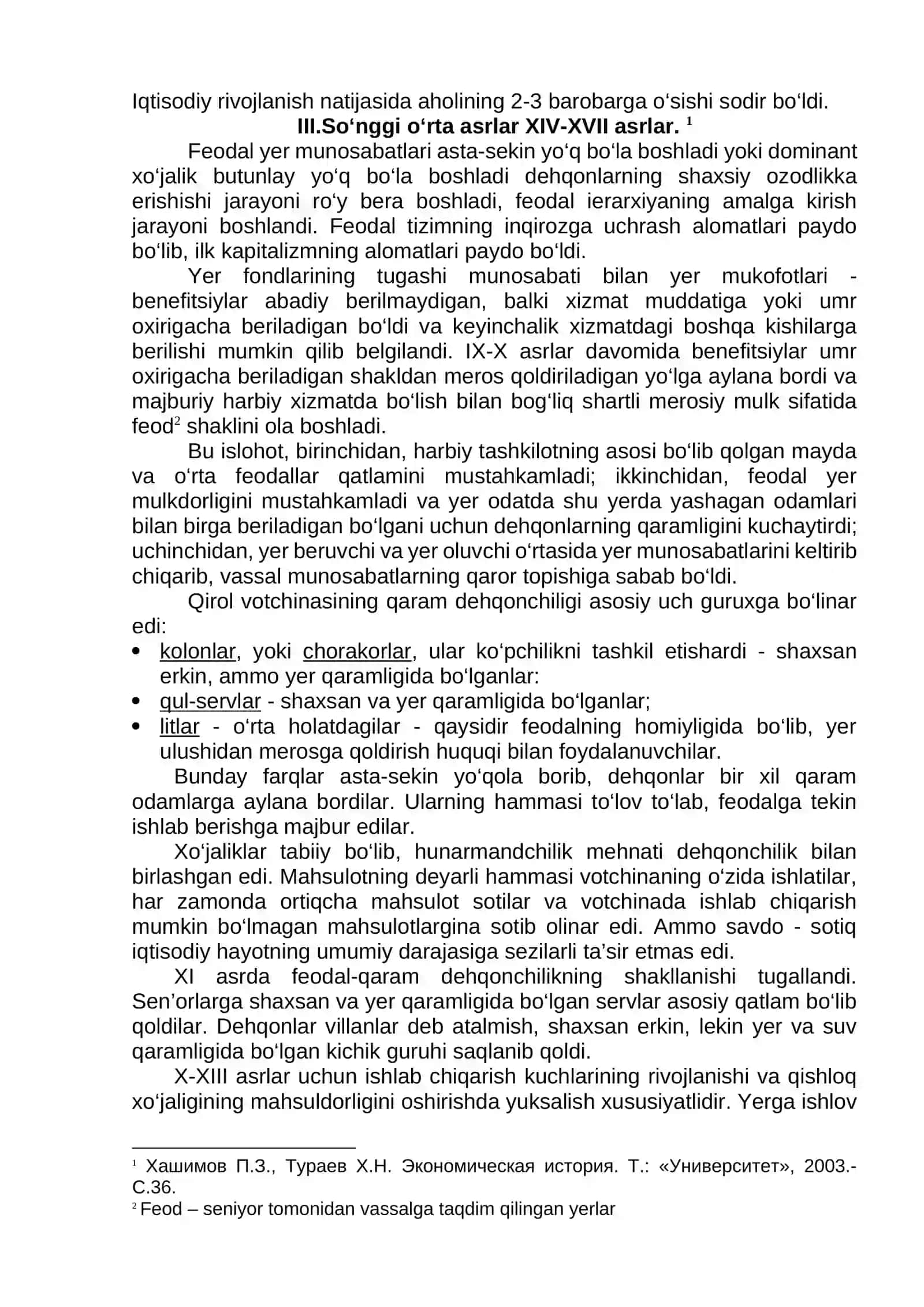 O‘RTA ASRLARDA YEVROPANING IQTISODIY RIVOJLANISHI 2