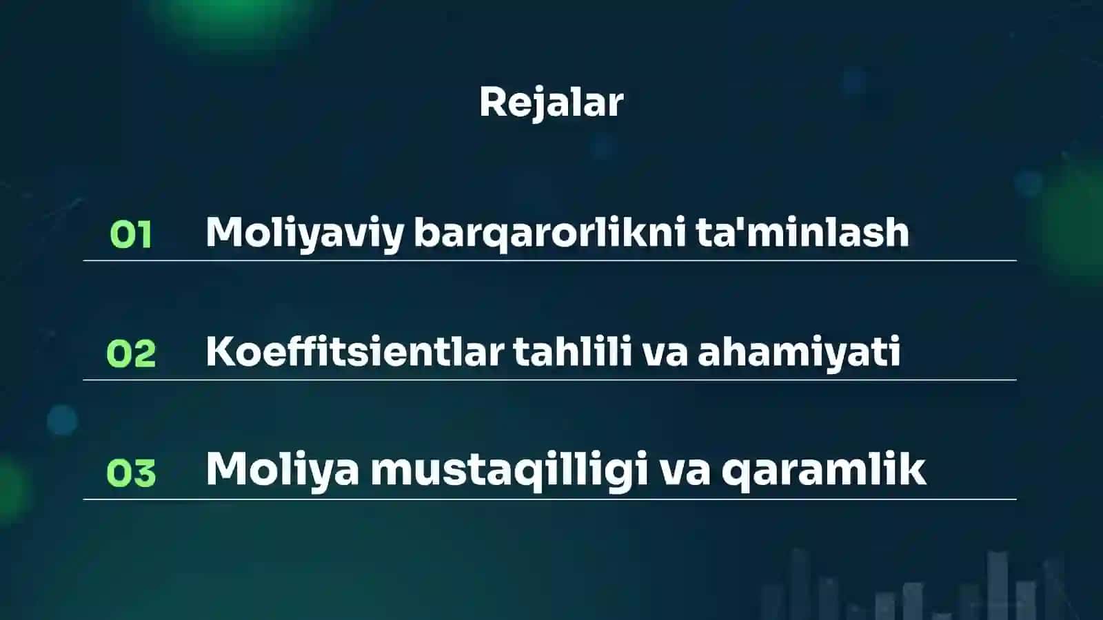 Moliyaviy barqarorlikning koeffitsientlari 2