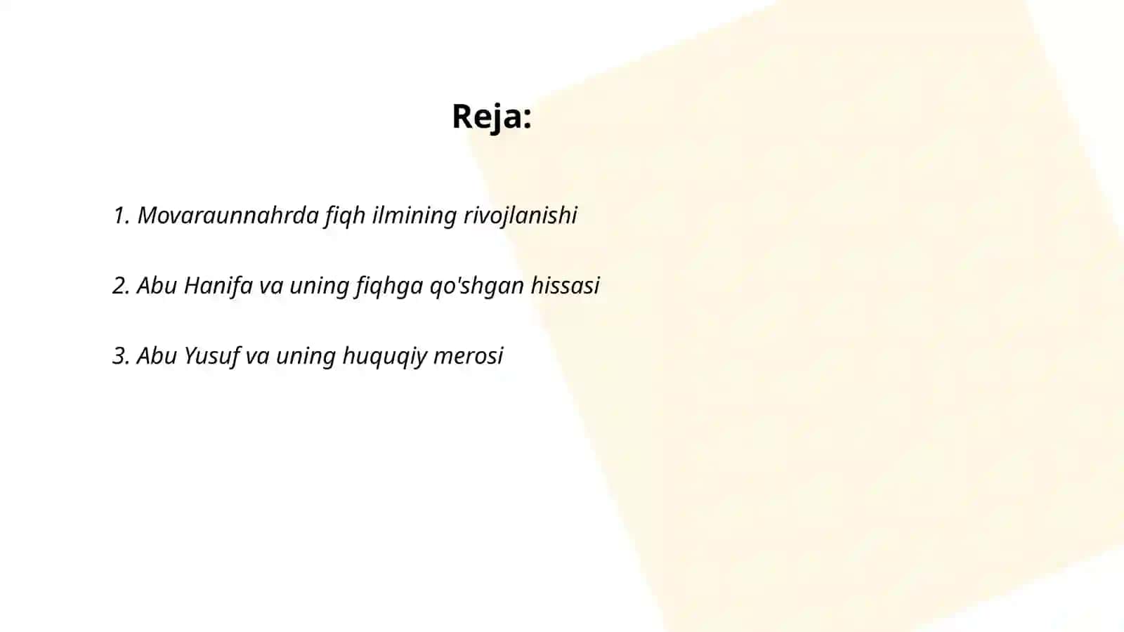 Movaraunnarda fiqh ilmining mashhur namoyondalari 2