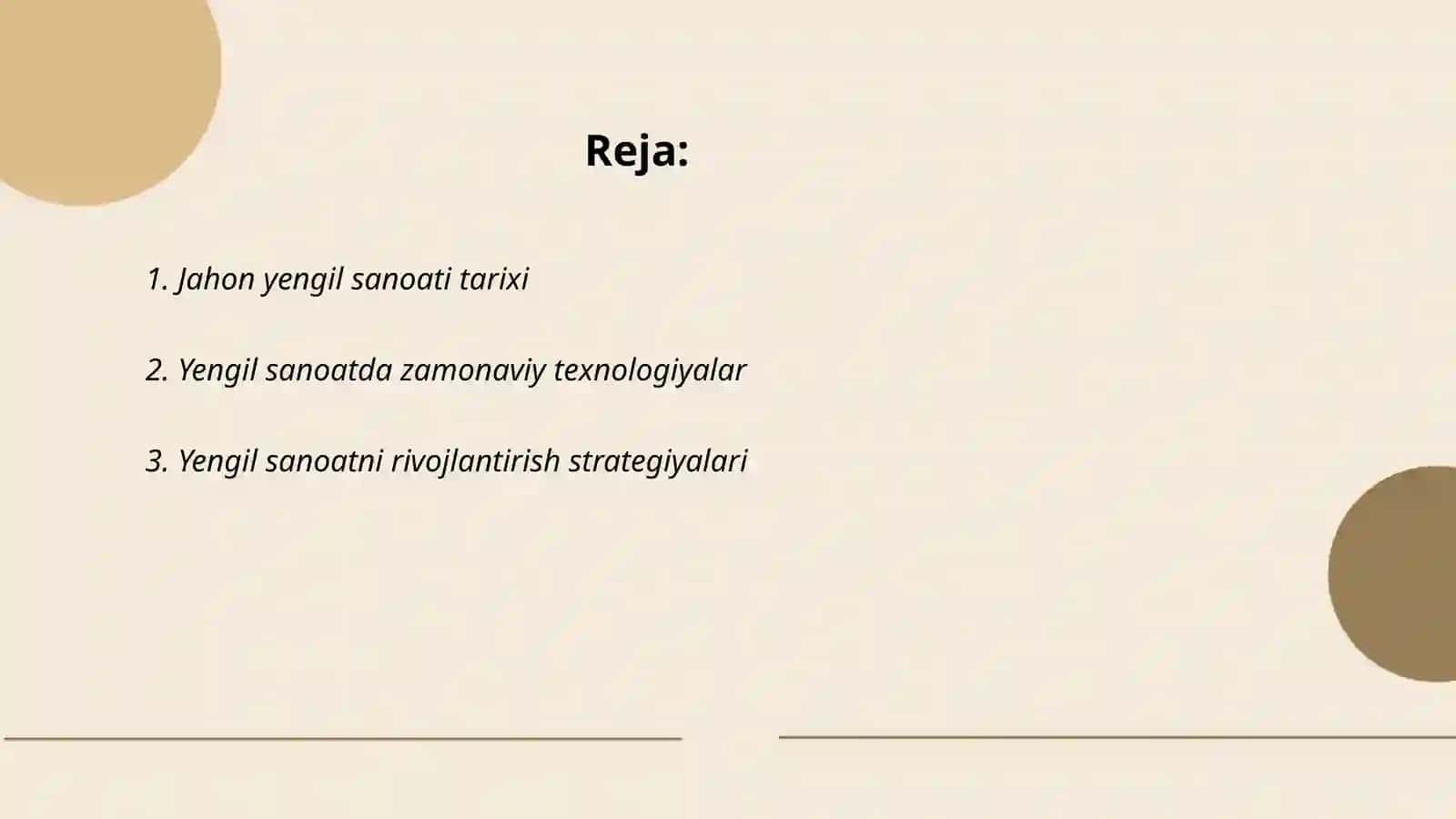 Jahon yengil sanoati va uning rivojlanishi 2