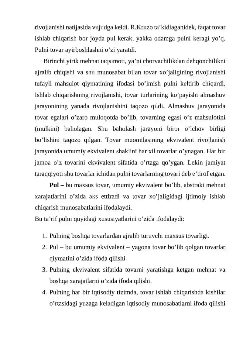 Pulning funksiyalari 2