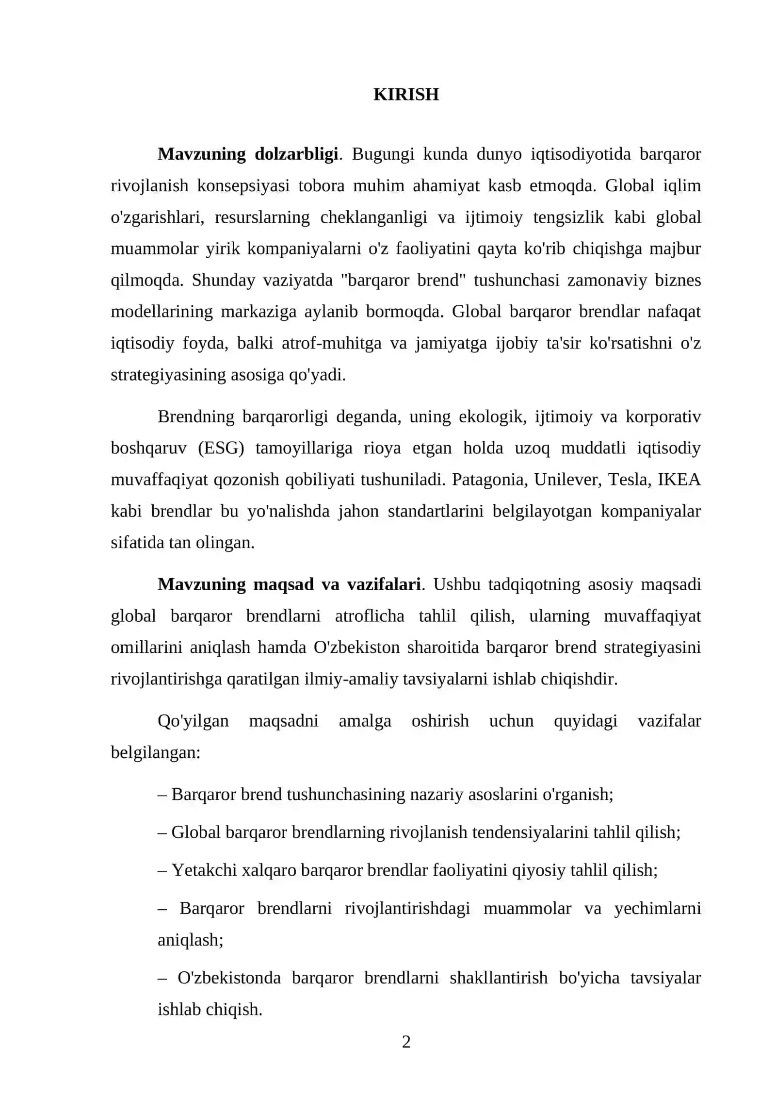 Global barqaror brendlar tahlili 2