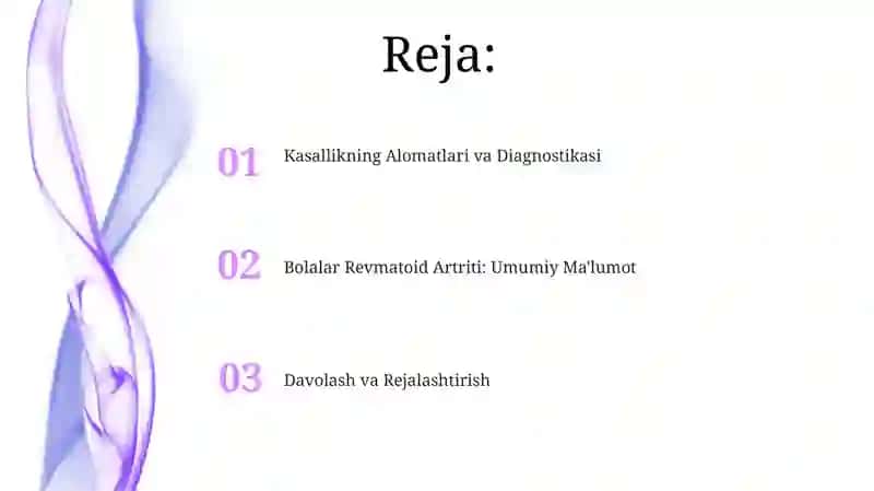 Bolalar Revmatoid Artriti: Umumiy Ma'lumot 2