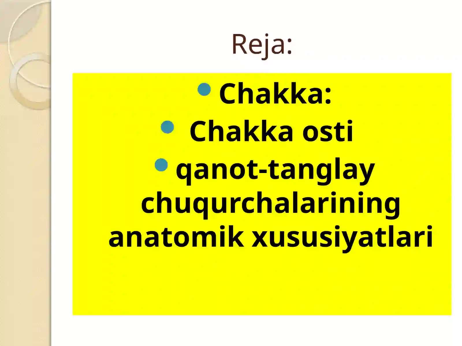 Chakka, Chakka osti va qanot-tanglay chuqurchalarining anatomik xususiyatlari 2