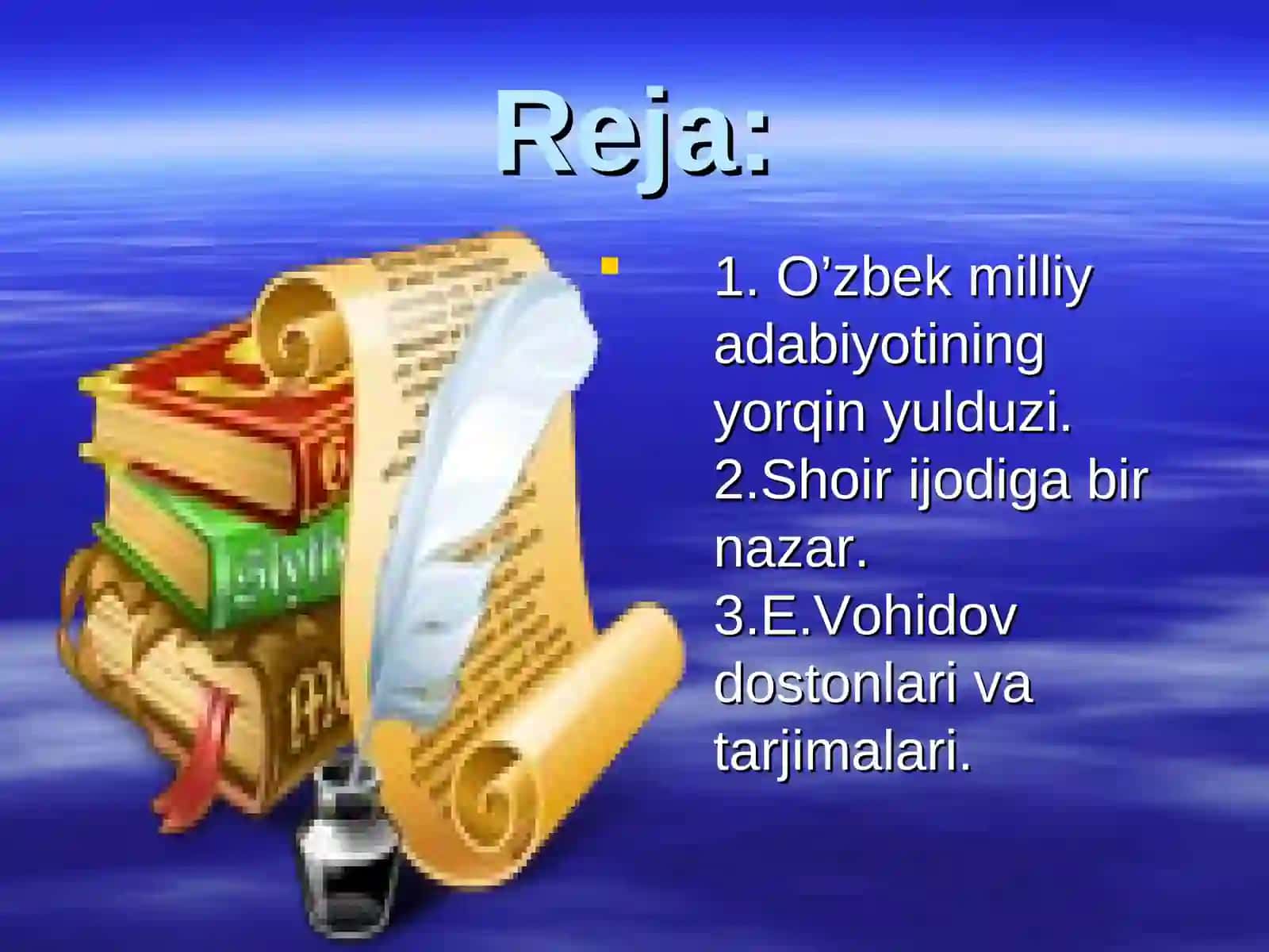 ERKIN VOHIDOVNINGHAYOTI VA IJODI 2
