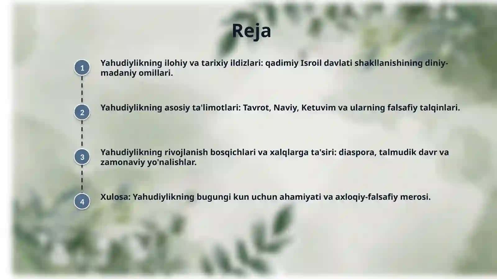 Yaxudiylik dinining vujudga kelishi va ta'lumoti 2