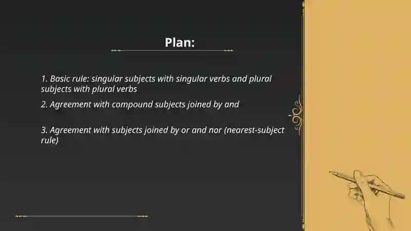 Agreement between subject and verb2 2