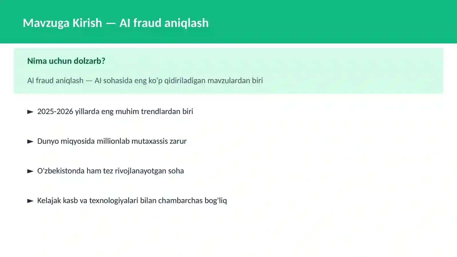 AI fraud aniqlash 2