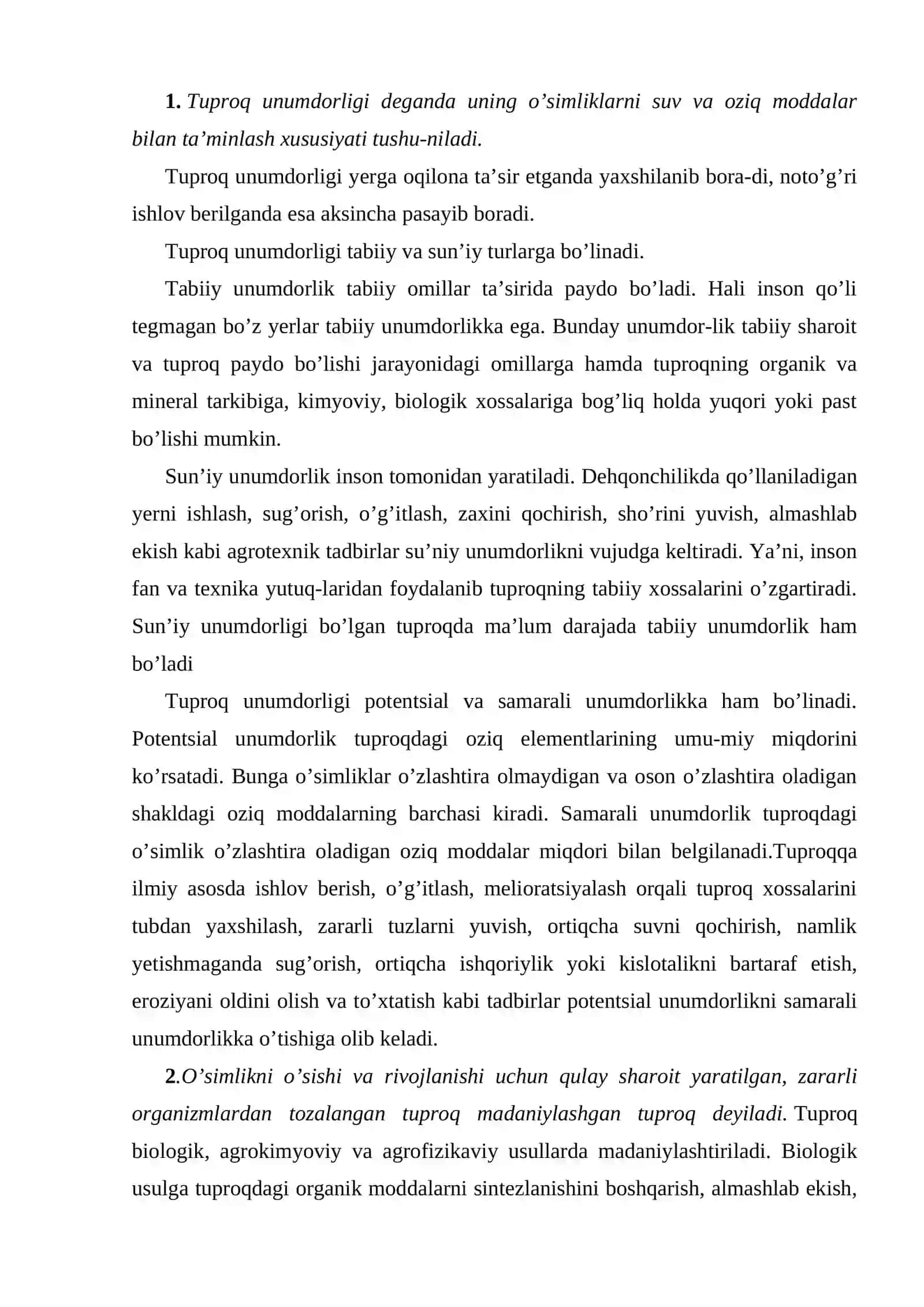 Tuproqning oziq zanjiri 2