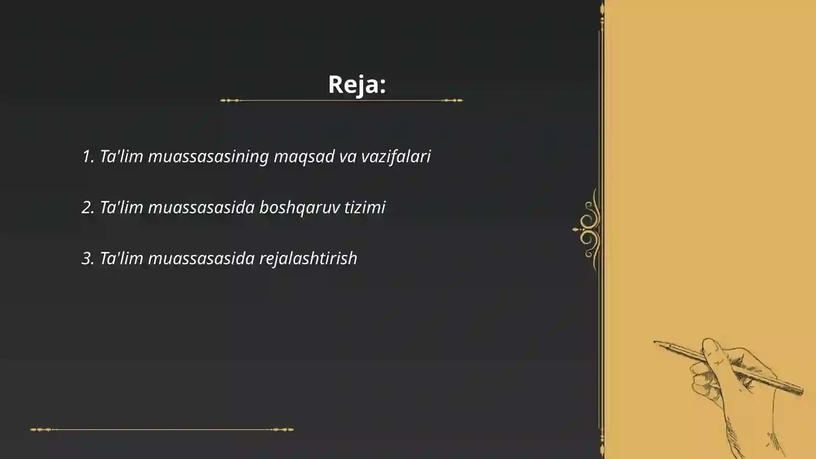 Taʼlim muassasasini boshqarish asoslari 2