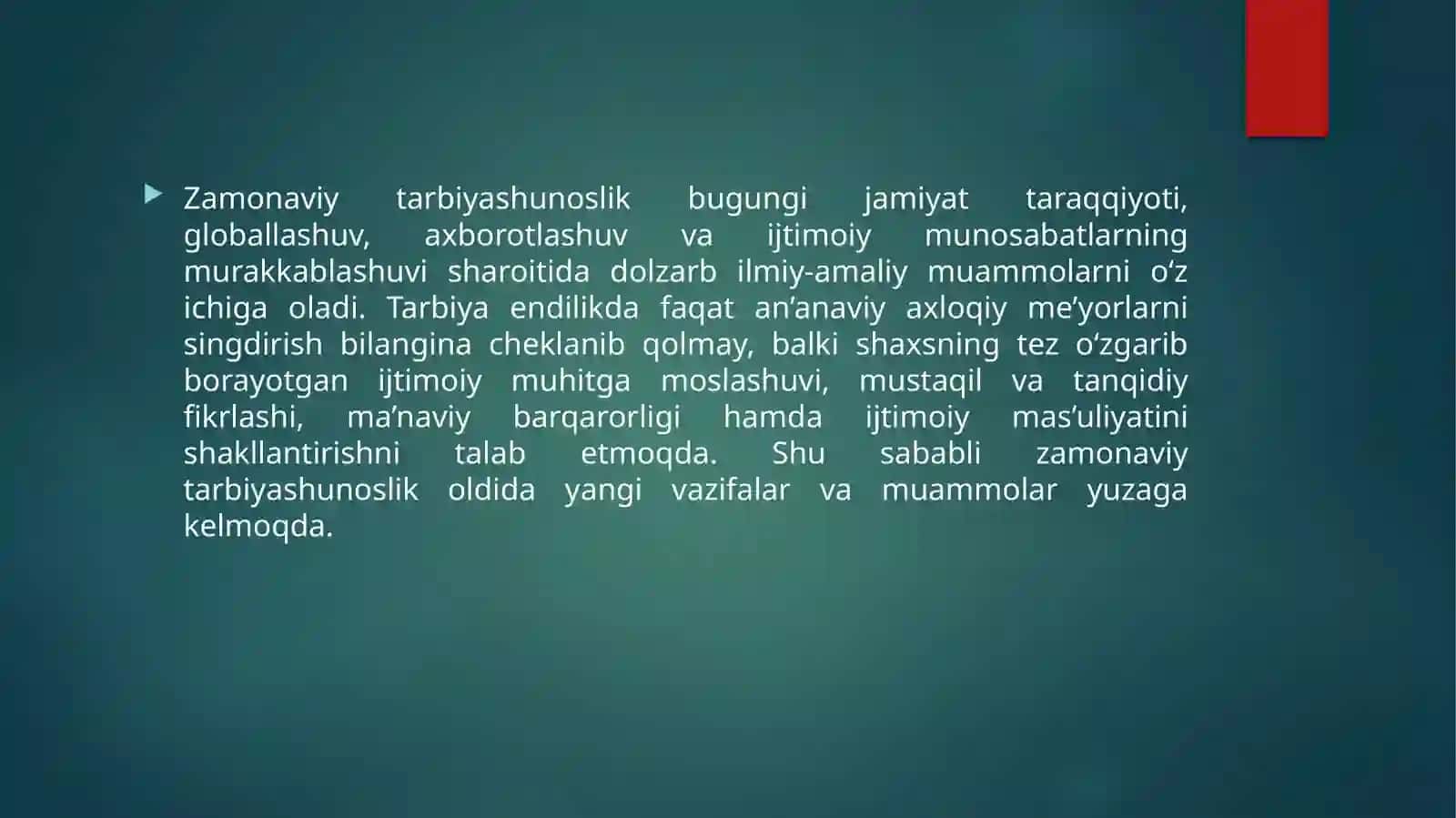 Zamonaviy tarbiyashunoslik muammolari 2