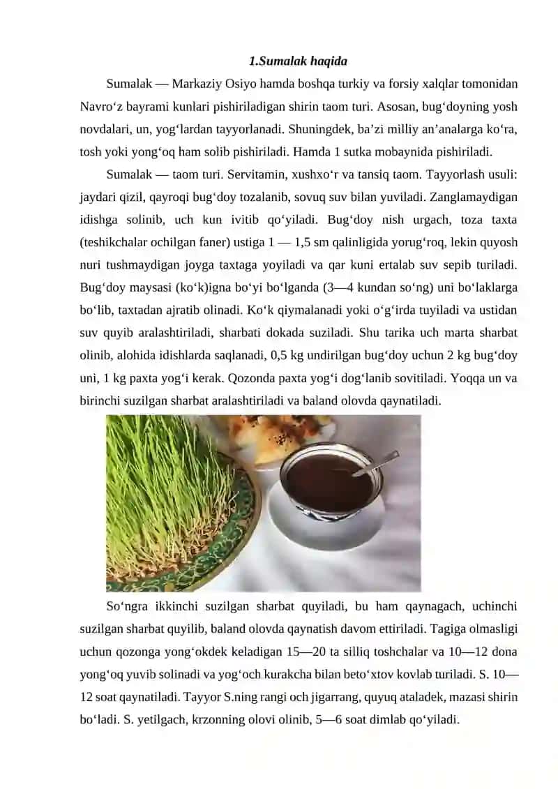O'ZBEKISTON MILLIY TAOMLARI 2