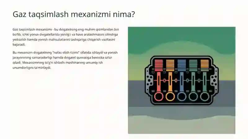 Gaz taqsimlash mexanizmi 2