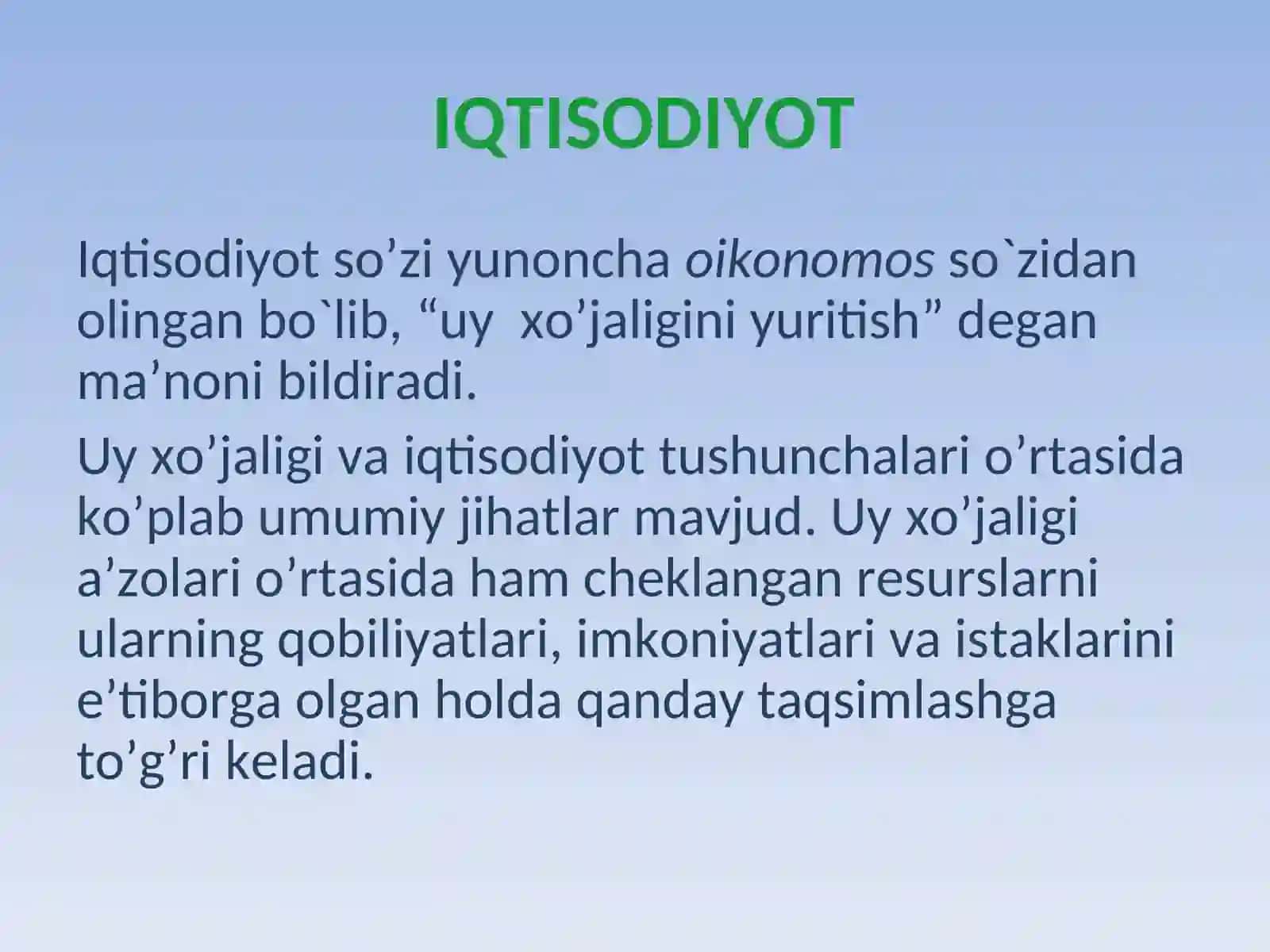Iqtisodiyotning o`nta tamoyili 2