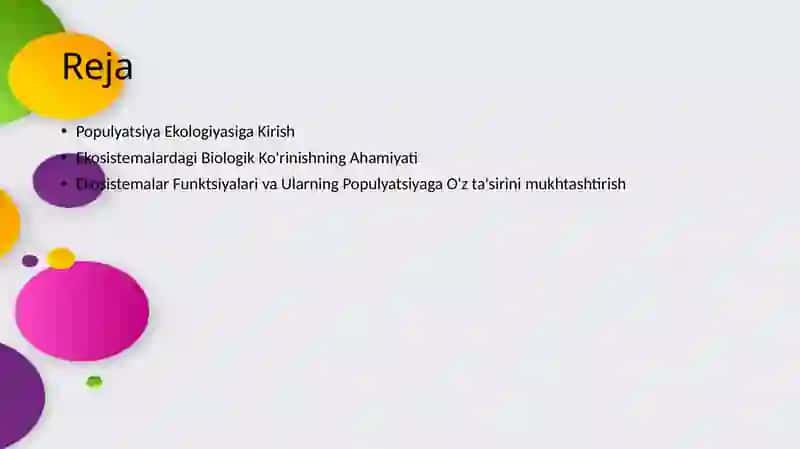 Populyatsiyalar Ekologiyasi 2