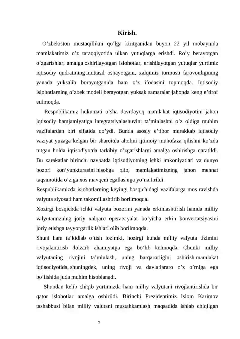 Iqtisodiy islohotlar 2
