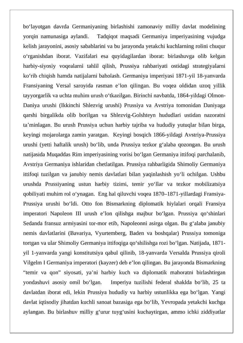 Germaniya imperiyasining vujudga kelishi 2