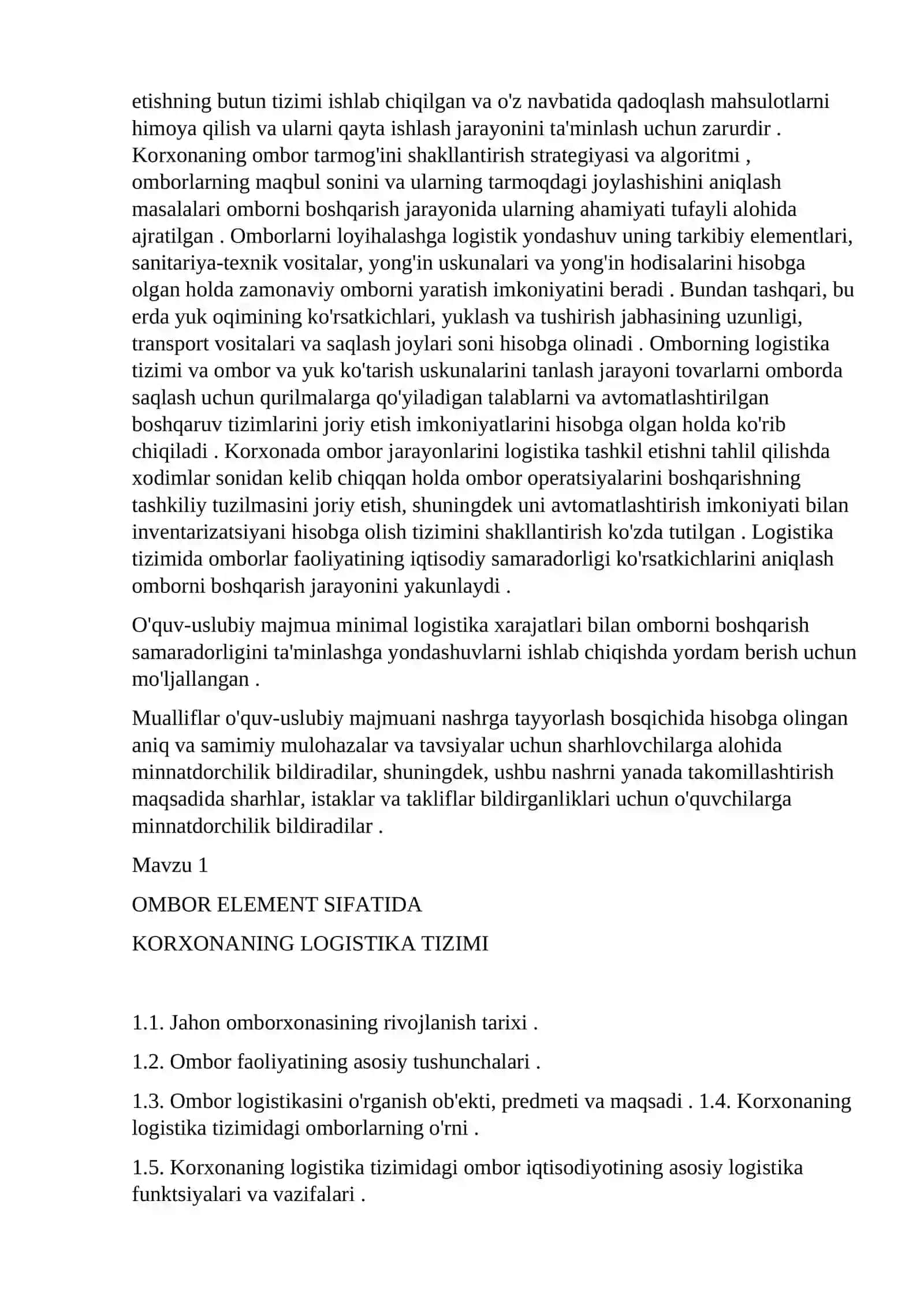 Omborxona logistikasi 2