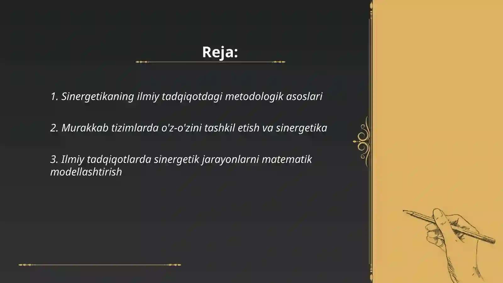 Ilmiy tadqiqotda sinergetika muammosi 2