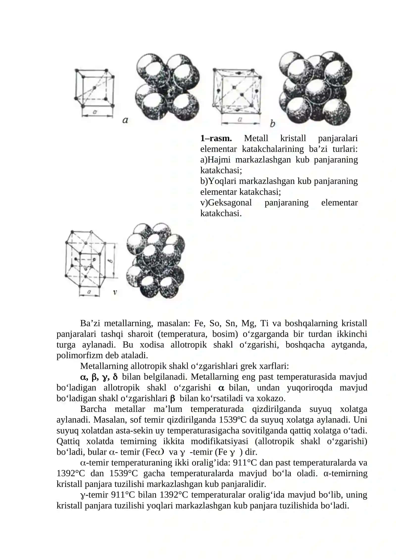 metalllar, kristallanish 2