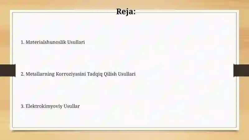 Metall korroziyasining tadqiqot qilish usullari 2