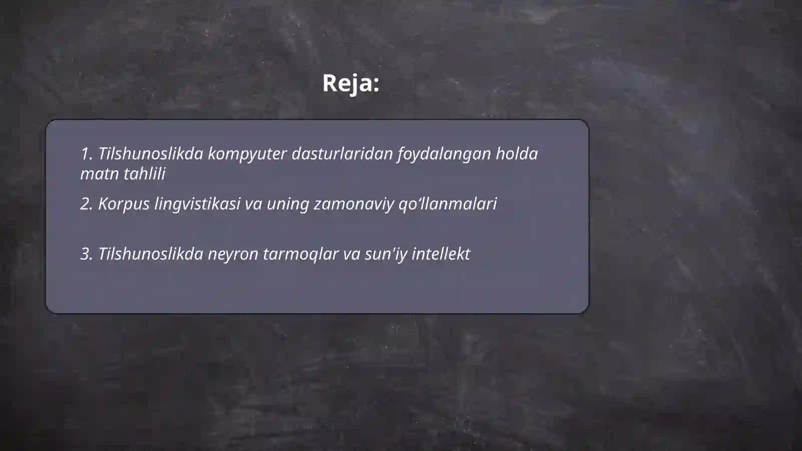 Tahlil usullari 2