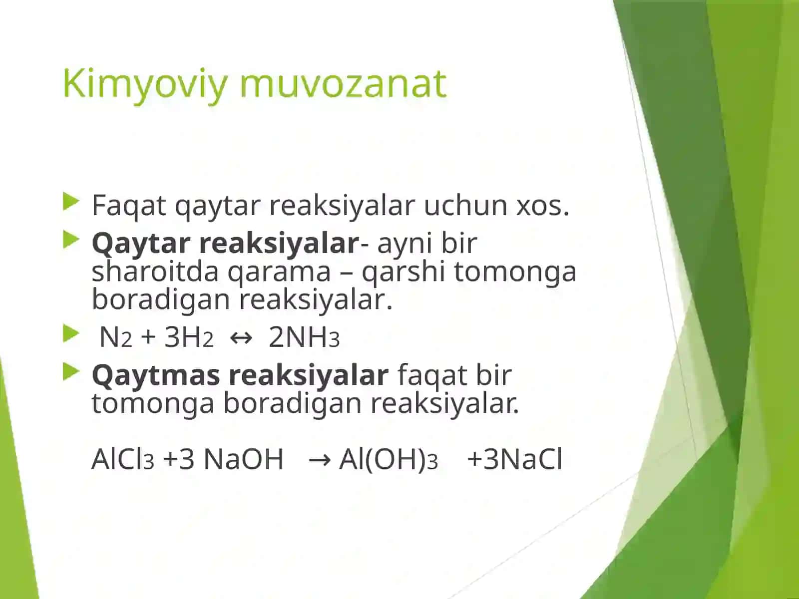 Kimyoviy muvozanat 2