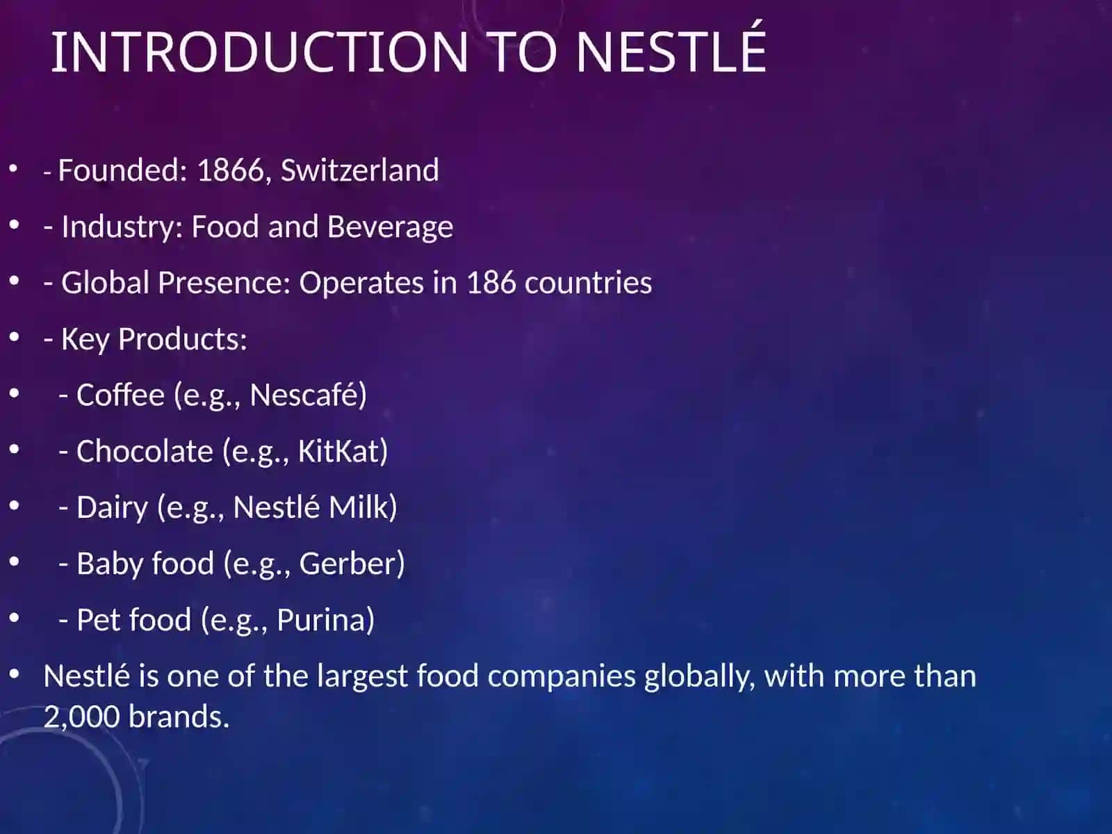 Financial Analysis of Nestlé 2