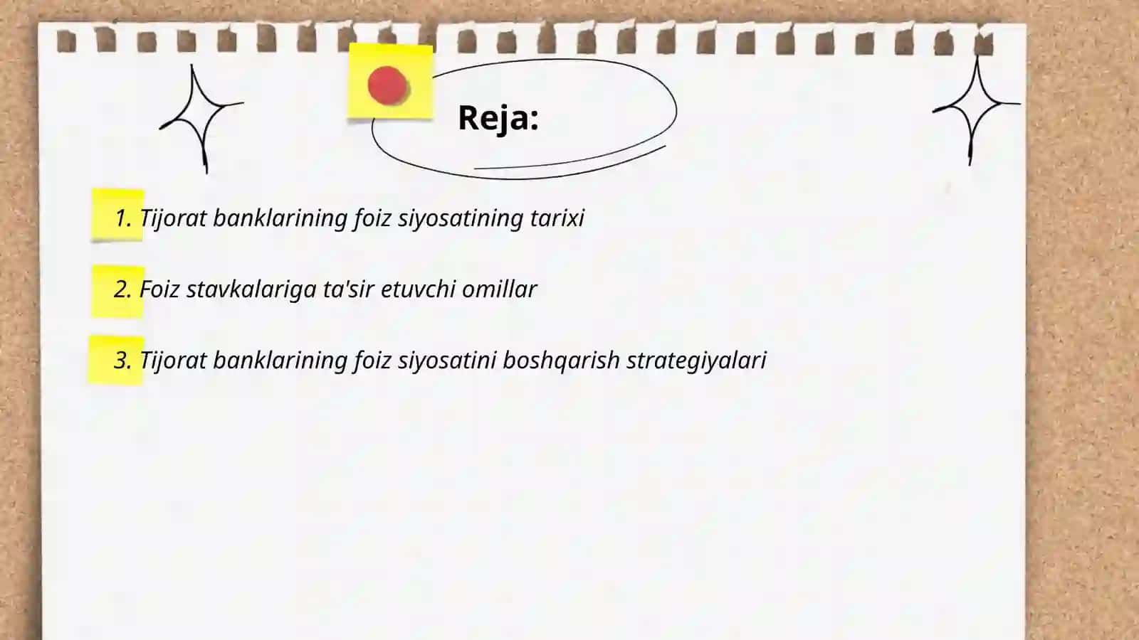 Tijorat banklarining foiz siyosati 2