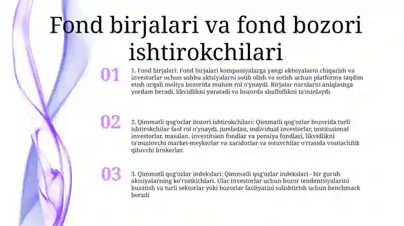 Fond Birjalari Va Fond Bozori Ishtirokchilari 2