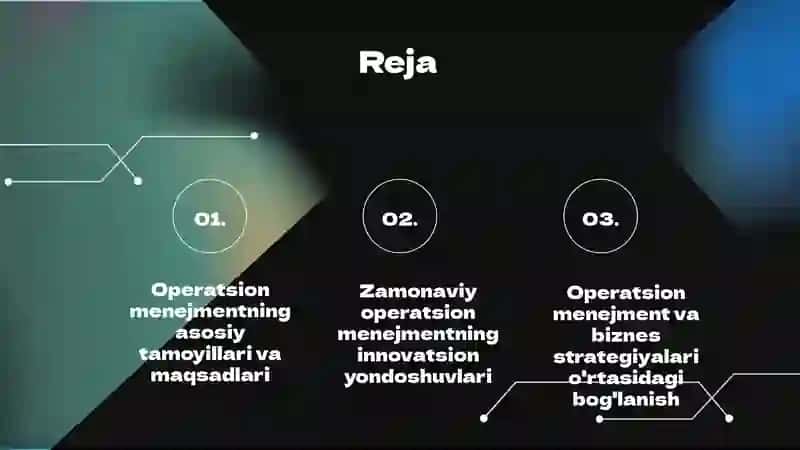 Operatsion menejmentning mohiyati 2