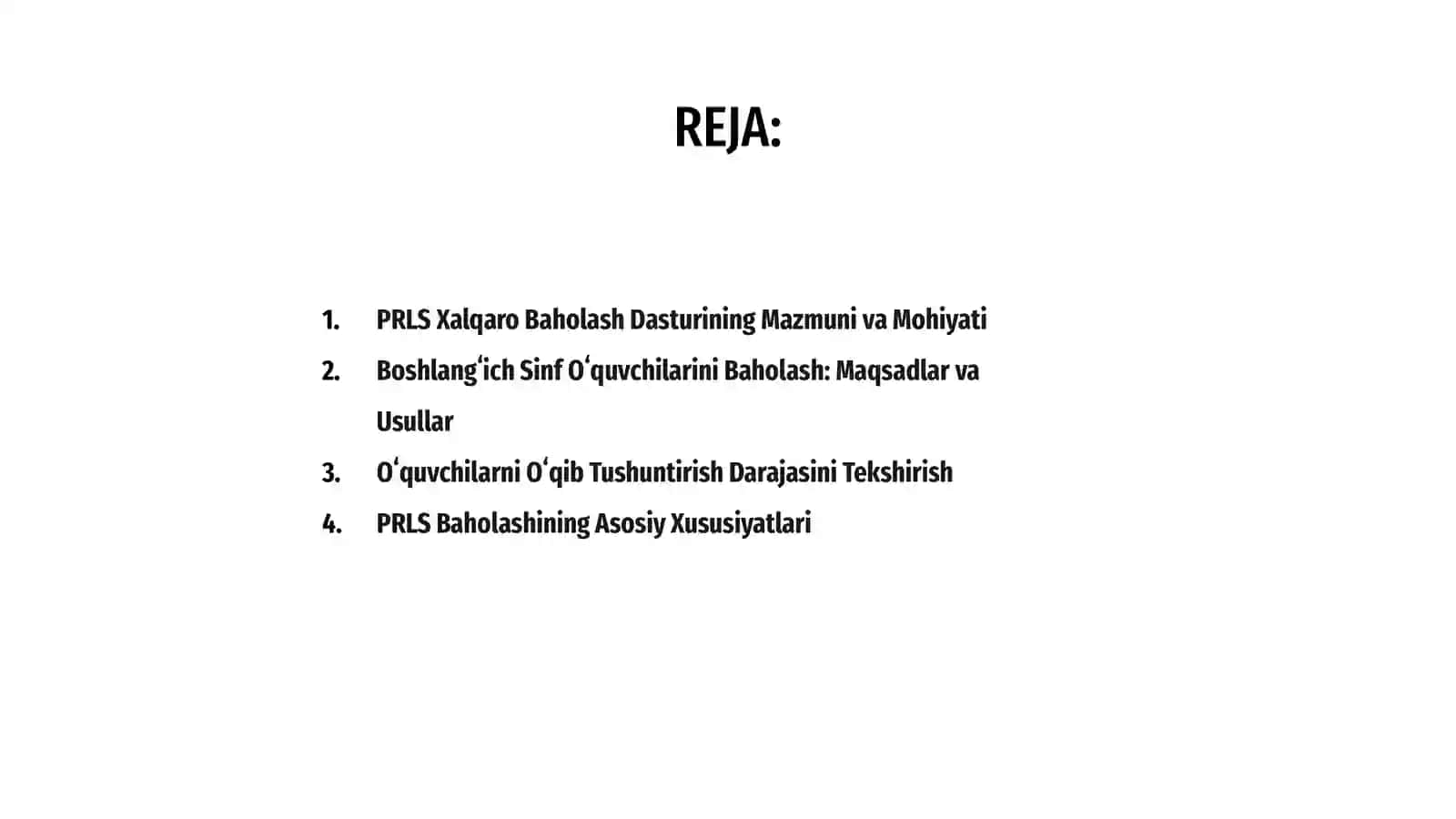 PRLS Xalqaro Baholash Dasturi 2