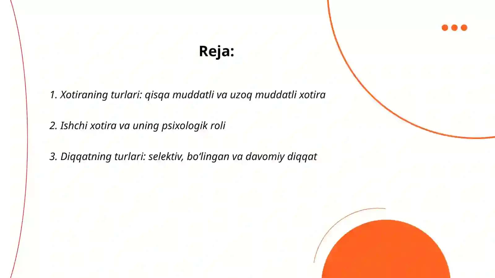 Xotira va Diqqat 2