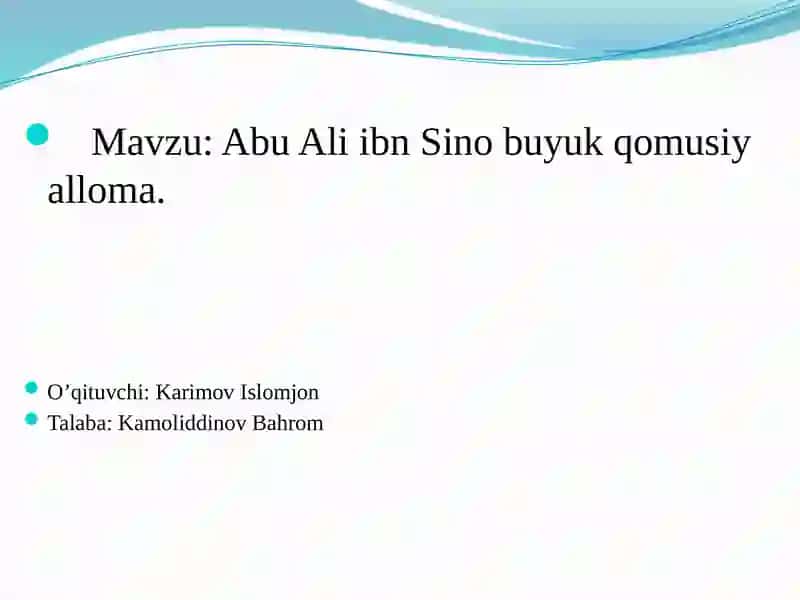 Abu Ali ibn Sino 2