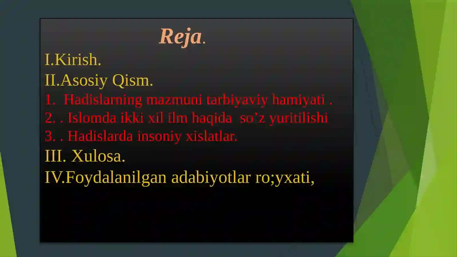 Hadis ilmi va uning tarbiyaviy ahamiyati 2