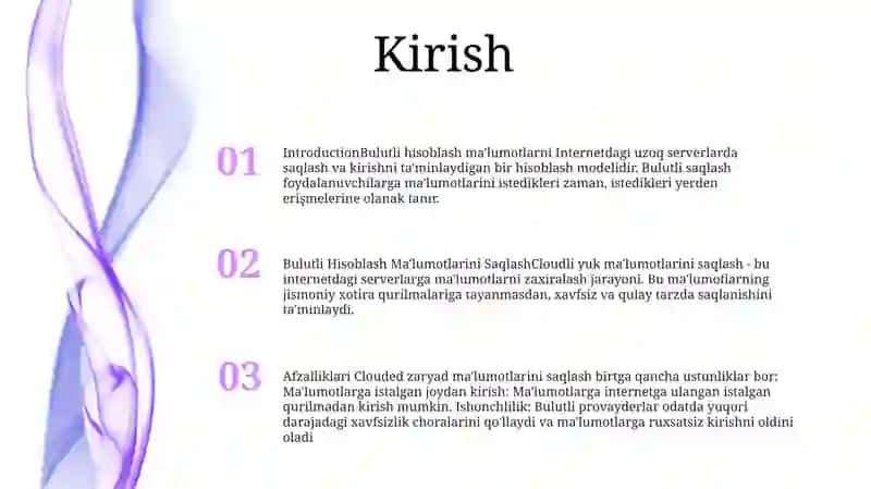 Bulutli Hisoblash Ma’Lumotlarni Saqlash 2